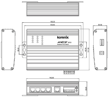 Korenix˼(ӼF) JetNet 3705/3705-w 5ڷǾW͹IPoE̫W늽QC